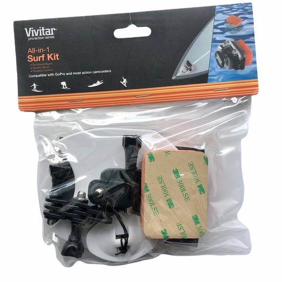 Vivitar All In 1 Surf Kit GoPR0 Surf Board Mount + Float Handles NEW - Picture 3 of 13